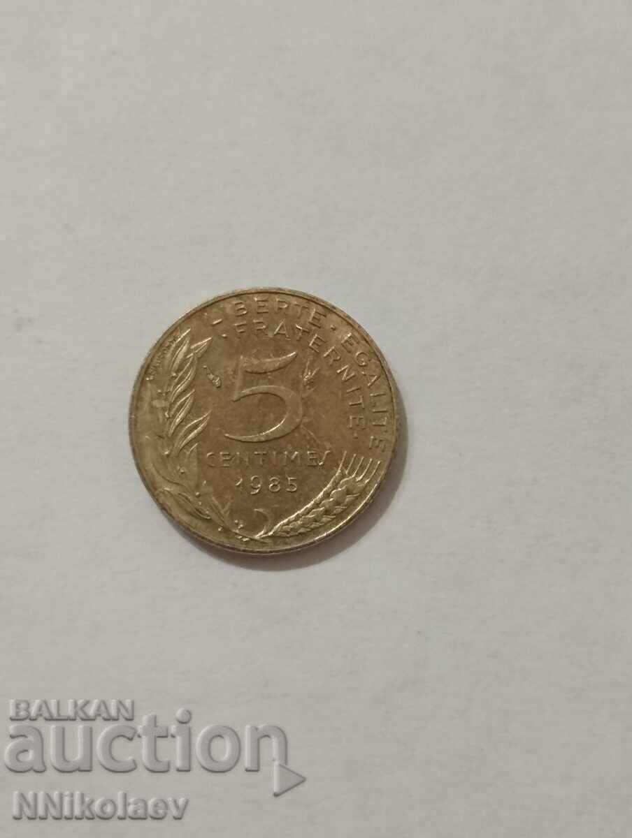 Franta 5 centimes 1985