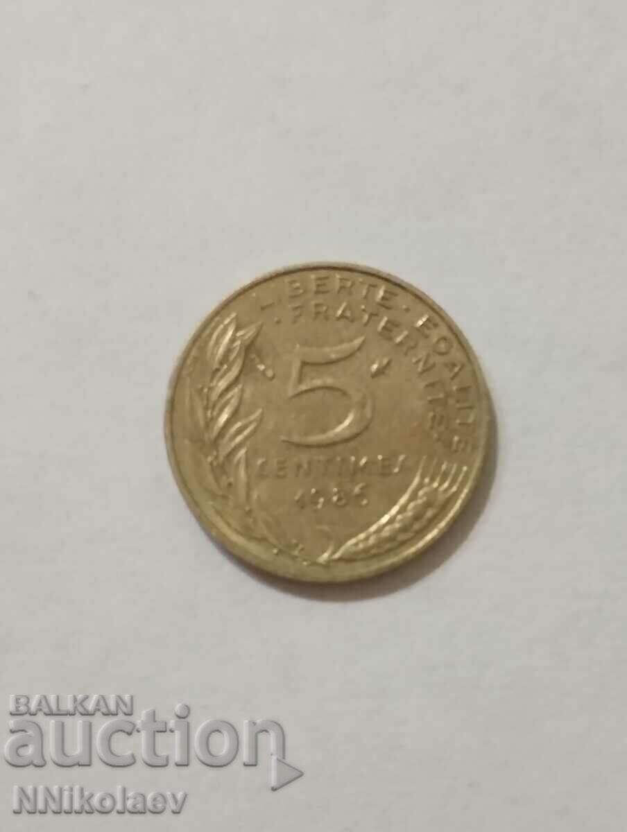 Franta 5 centimes 1986