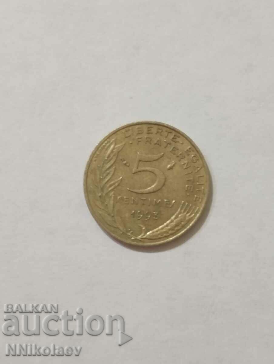 France 5 centimes 1993 with price 1.00 BGN | € 0.51 France 5 centimes 1993 with price 1.00 BGN | € 0.51