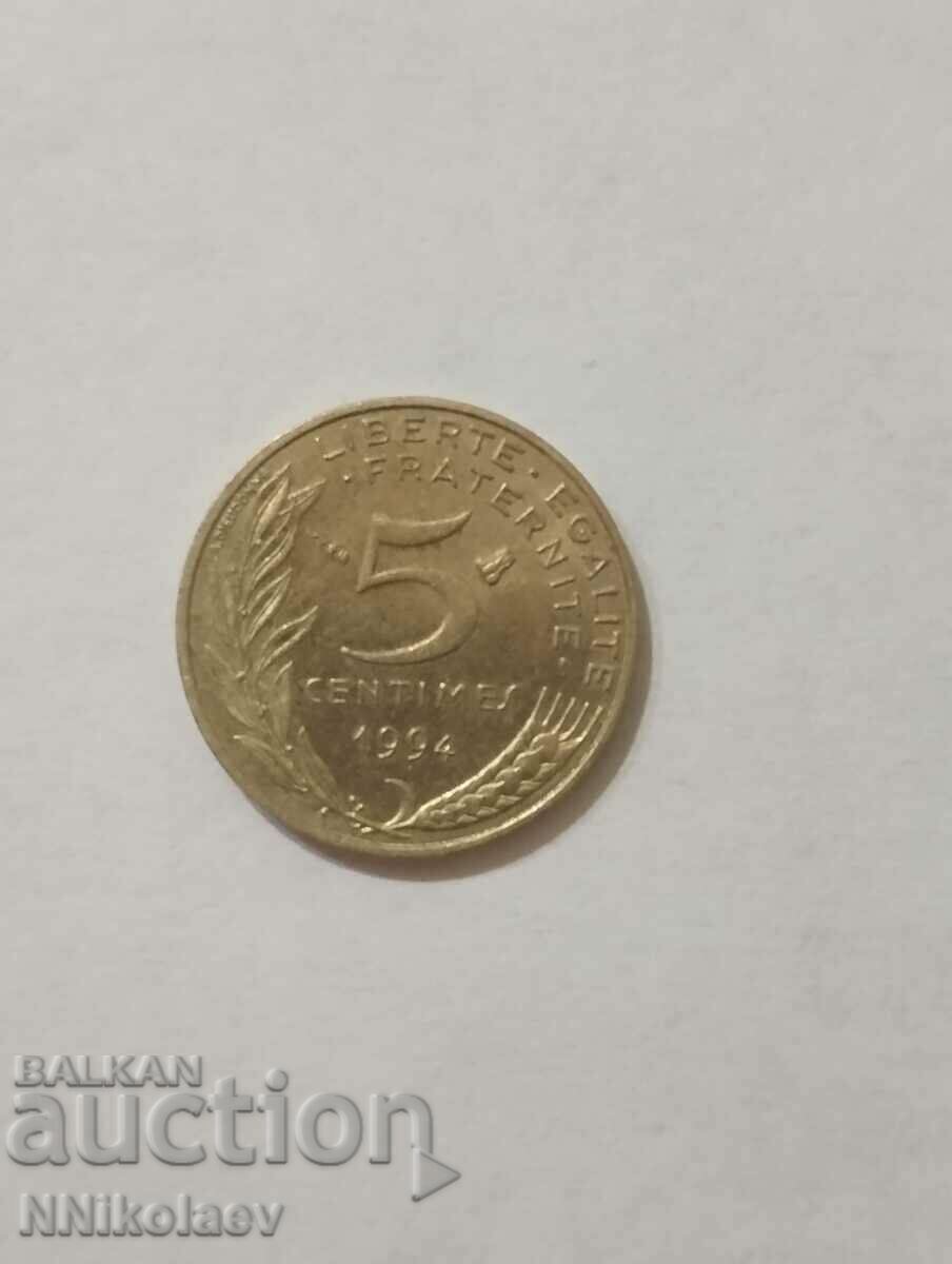 Franta 5 centimes 1994