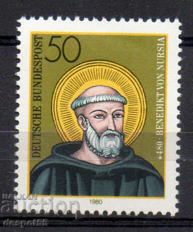 1980. Germany. 1500 from the birth of Benedict of Nursia.