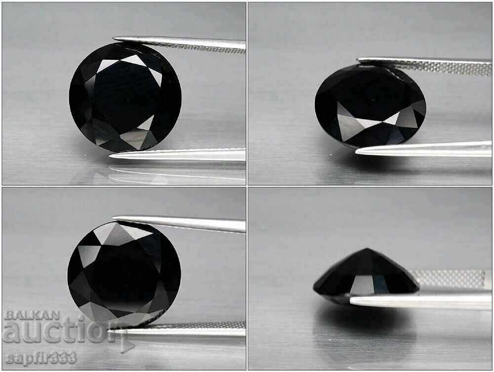 Auction 13.58 CARAT BLACK SPINEL ROUND FACET Auction 13.58 CARAT BLACK SPINEL ROUND FACET
