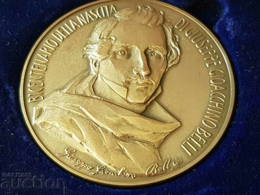 Auction Italian Silver Coin Medal Giuseppe Gioacchino Belli Auction Italian Silver Coin Medal Giuseppe Gioacchino Belli