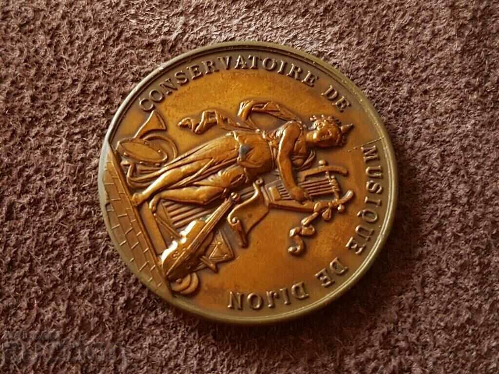 Δημοπρασία Γαλλικά 19ος αι. χάλκινο νόμισμα Musiaclana Conservatoire Dijon