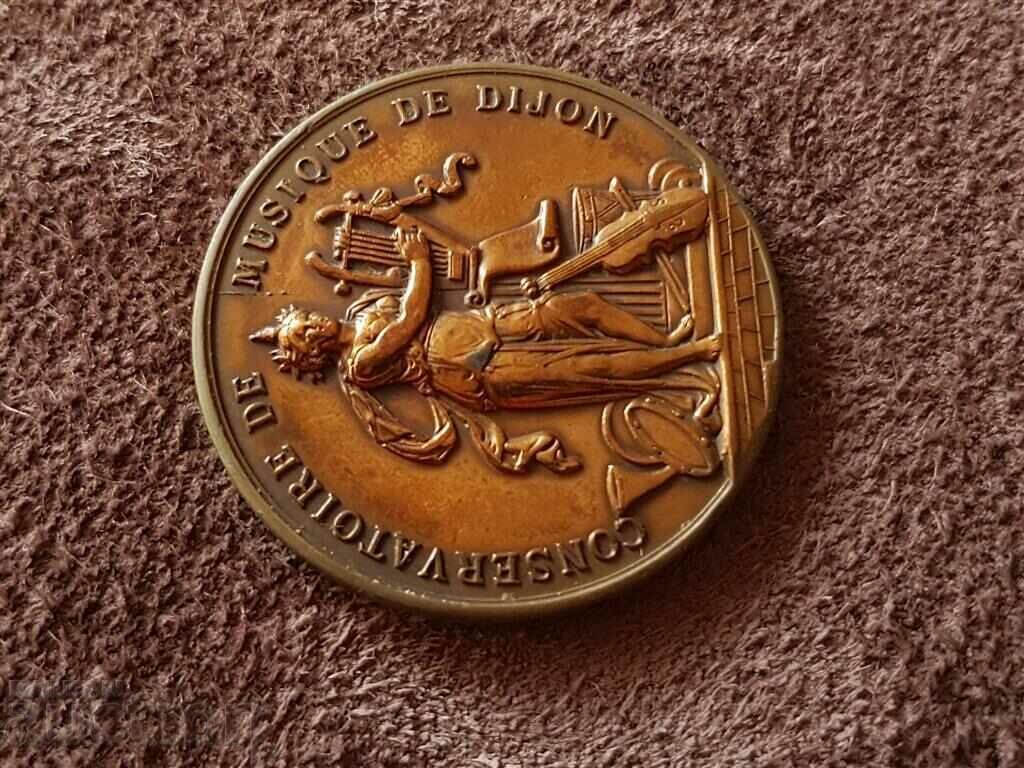 Παράδοση Γαλλικά 19ος αι. χάλκινο νόμισμα Musiaclana Conservatoire Dijon