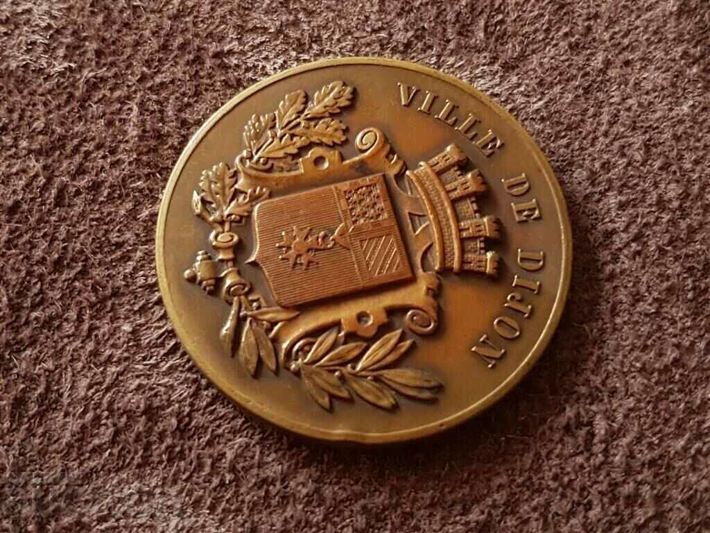 Γαλλικά 19ος αι. χάλκινο νόμισμα Musiaclana Conservatoire Dijon - 6