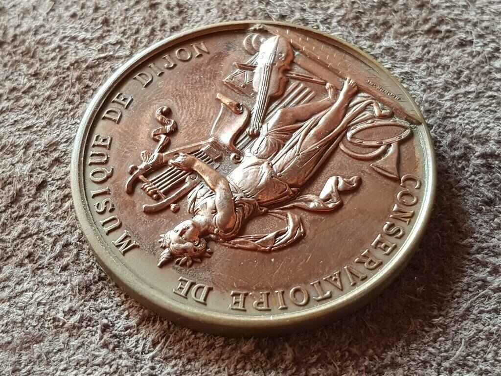 Auction French 19th c. copper coin Dijon Conservatory of Music Auction French 19th c. copper coin Dijon Conservatory of Music