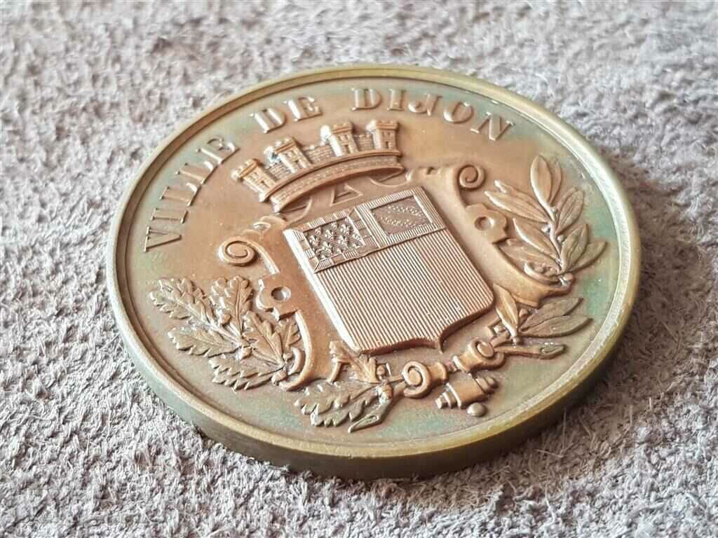 French 19th c. copper coin Dijon Conservatory of Music - 5 French 19th c. copper coin Dijon Conservatory of Music - 5