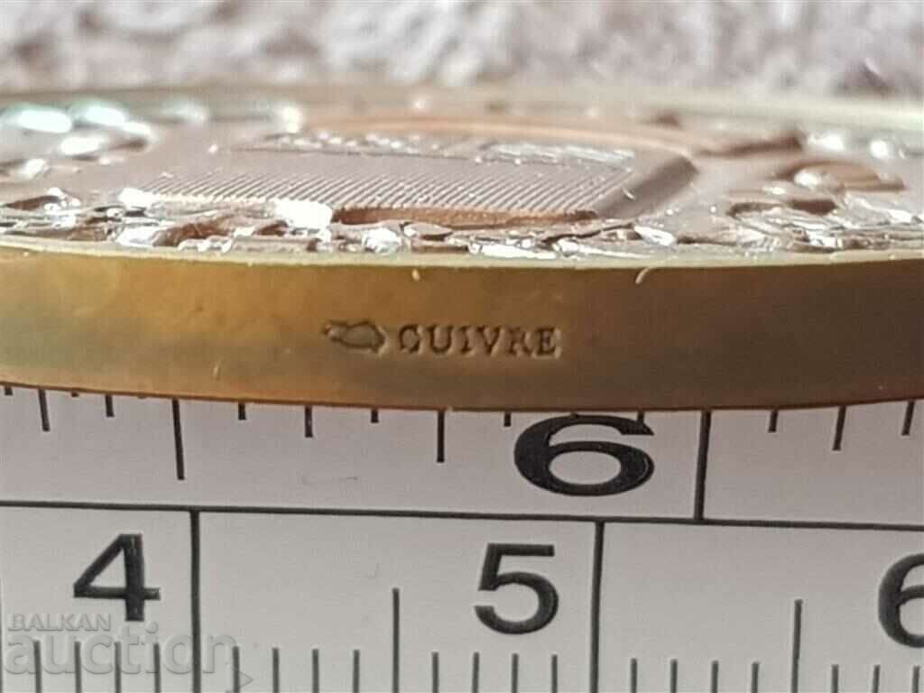 French 19th c. copper coin Dijon Conservatory of Music - 7 French 19th c. copper coin Dijon Conservatory of Music - 7