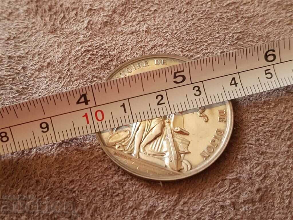 franceza secolul al XIX-lea. Moneda de argint Conservatorul Musiaclana din Dijon - 7