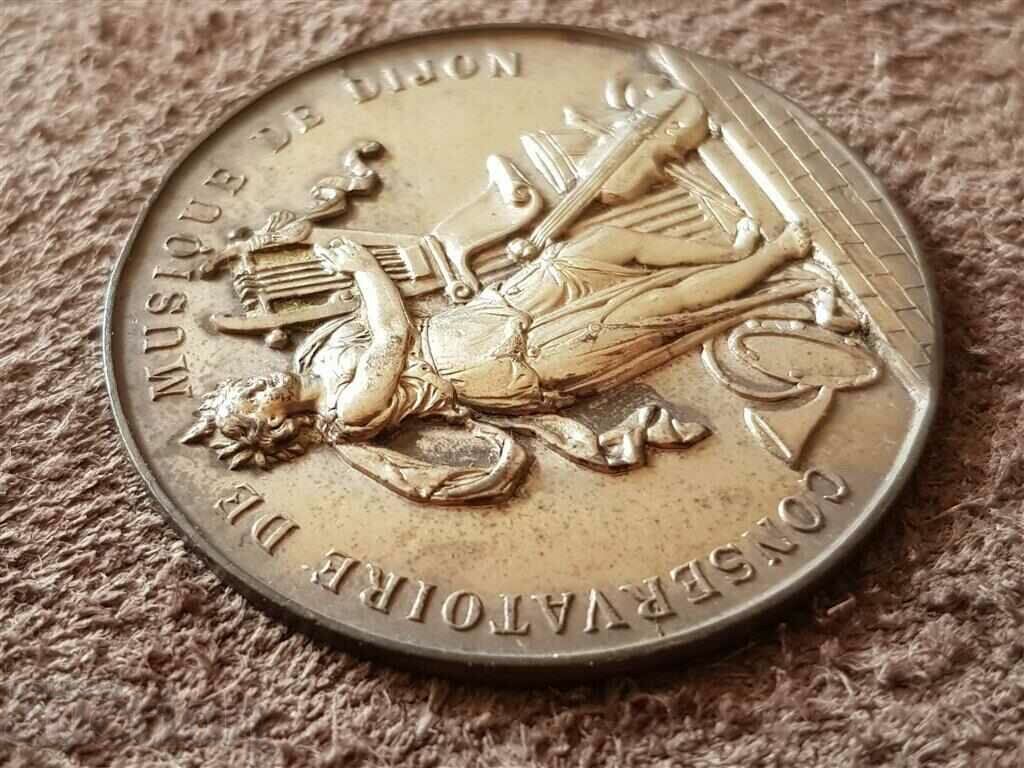 Auction  French 19th c. silver coin Musiaclana Conservatoire Dijon