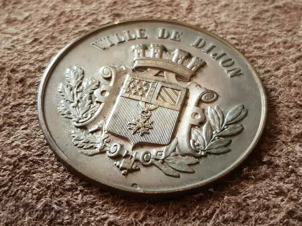 French 19th c. silver coin Musiaclana Conservatoire Dijon - 5