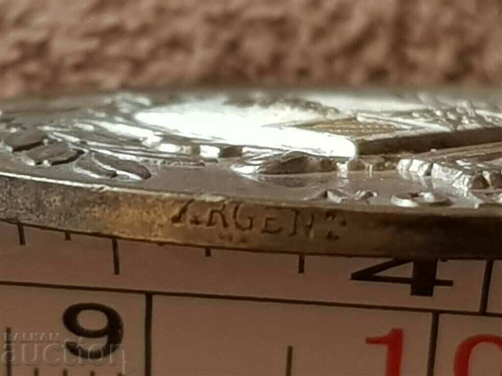 French 19th c. silver coin Musiaclana Conservatoire Dijon - 7