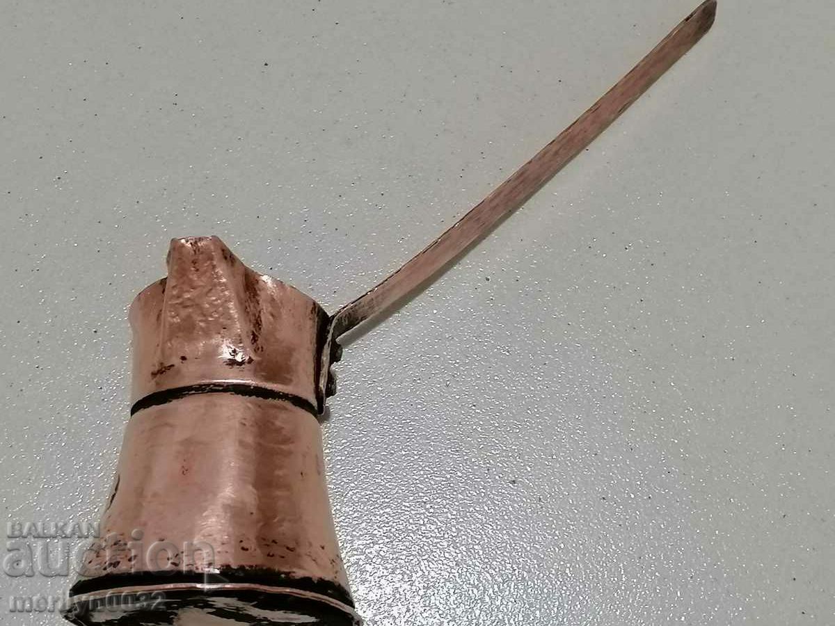 Доставка на Старо медно калайдисано джезве, кафеник, бакър, меден съд Доставка на Старо медно калайдисано джезве, кафеник, бакър, меден съд