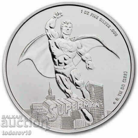 1 oz Сребро Супермен - Самоа 2023 от серията на DC