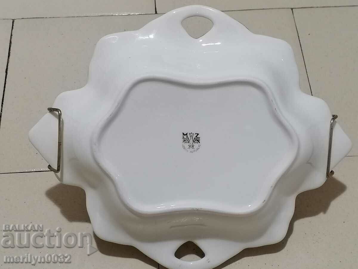 Παράδοση Βαμμένη τσέχικη πορσελάνη, μπομπονιέρα, καλάθι