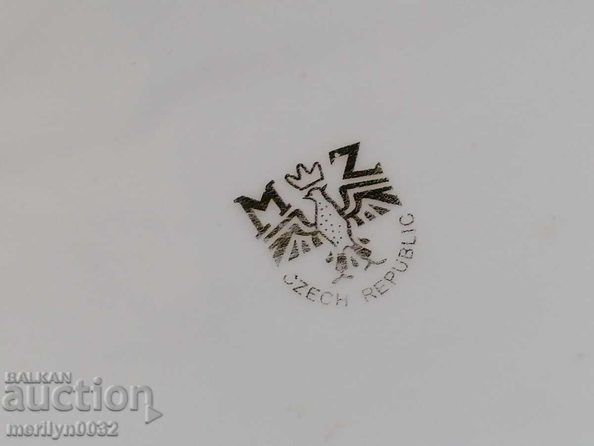 Βαμμένη τσέχικη πορσελάνη, μπομπονιέρα, καλάθι - 7