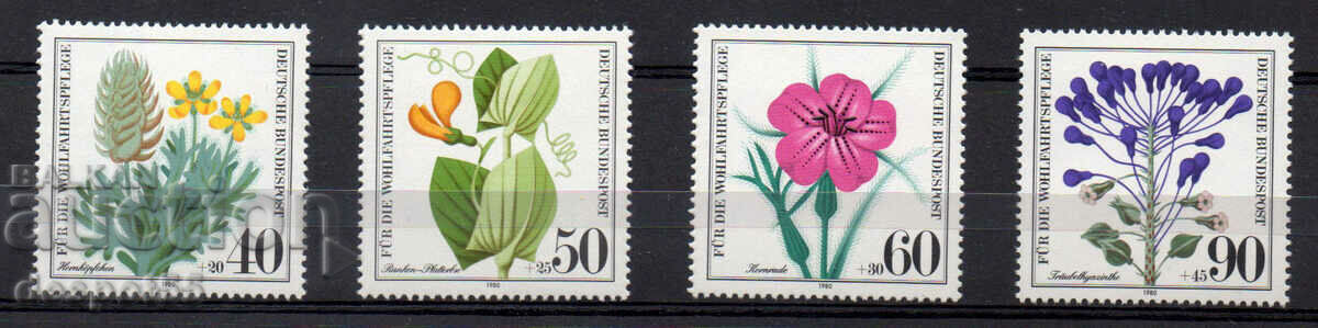 1980. Germania. Timbre de caritate - flori si plante.
