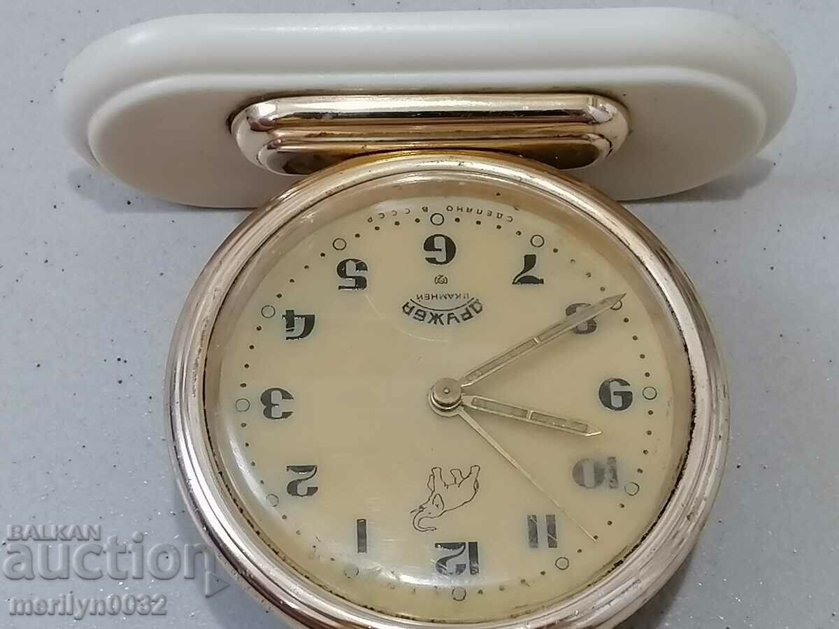 Desk clock "FRIENDSHIP", alarm clock - USSR, WORKS with price 40.00 BGN | € 20.45