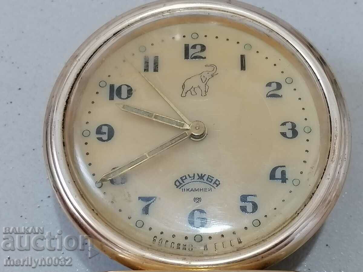 Desk clock "FRIENDSHIP", alarm clock - USSR, WORKS - 6