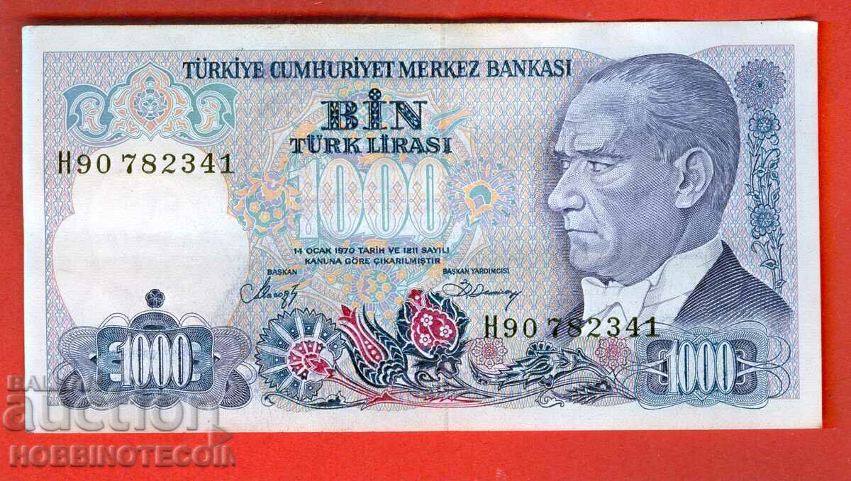 TURKEY TURKEY 1000 Lira issue 1970 - 1986 SERIES H TURKEY TURKEY 1000 Lira issue 1970 - 1986 SERIES H