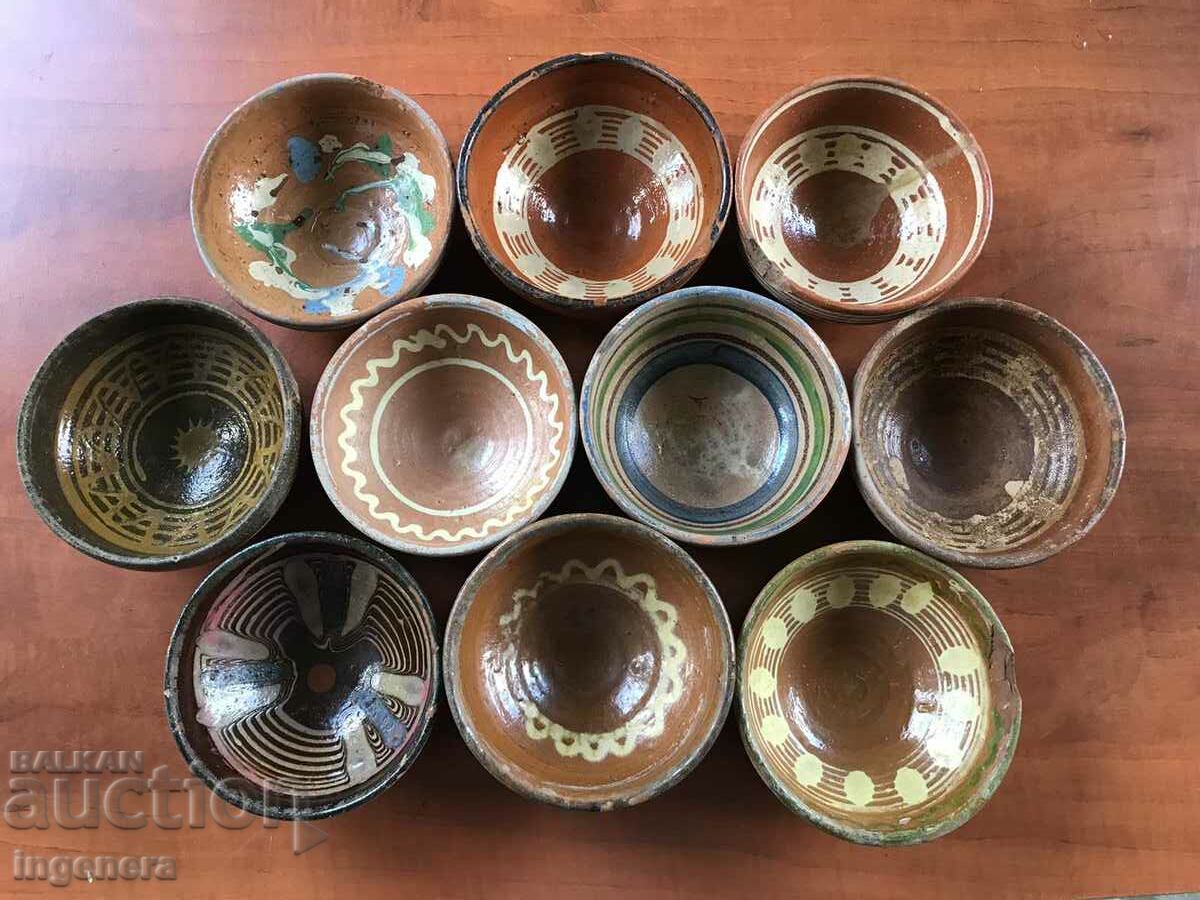 OLD CERAMIC DEEP PANCY BOWL - 7 OLD CERAMIC DEEP PANCY BOWL - 7