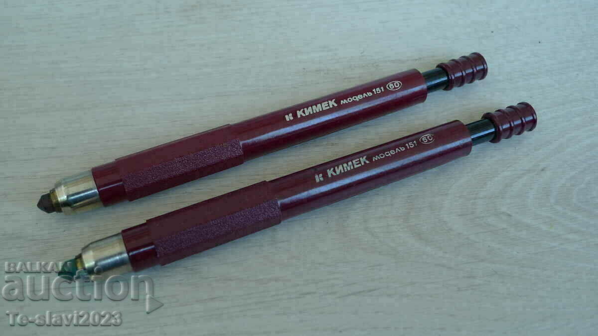 Old Russian mechanical drawing pencil KIMEK - 2 pcs