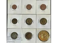 Полша 1 , 2 , 5 , 10 , 20 , 50 цент 1 , 2 , 5 евра 2004 г.