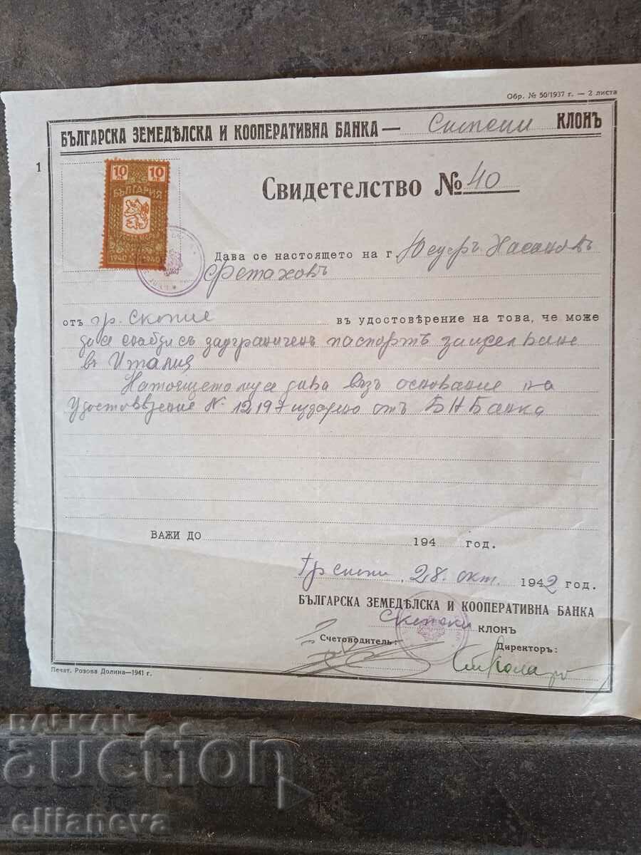 Certificate 1942