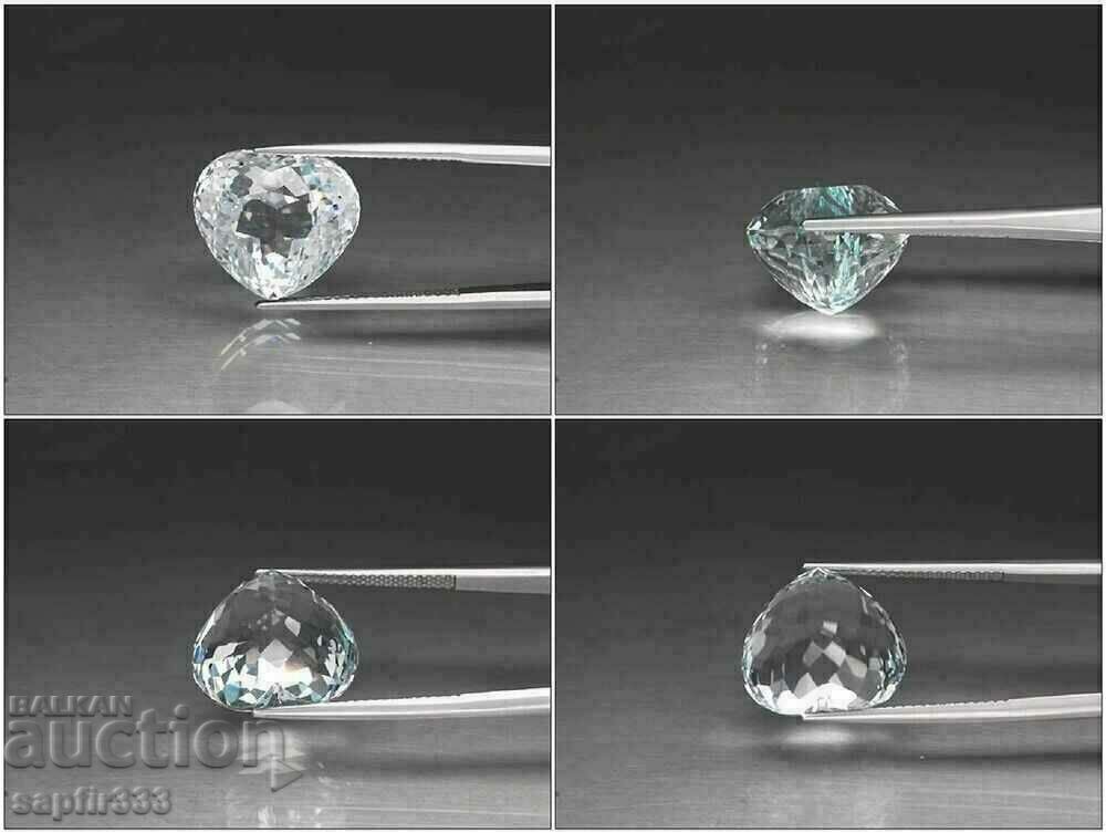 UNTREATED!!! DIVINE HEART TOPAZ IN HIGH PURITY VVS with price 1880.00 BGN | € 961.23