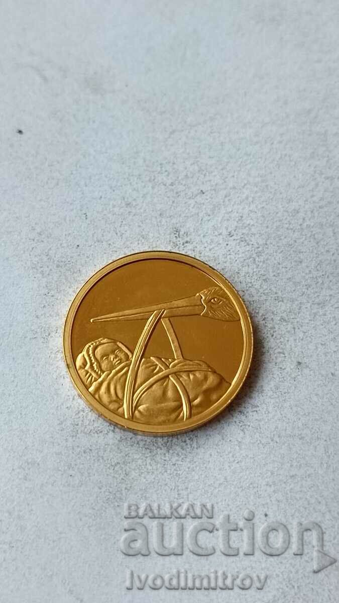 Posl. k-che Merry Christmas Happy New Year Stork and Baby with price 6.85 BGN | € 3.50