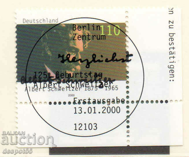 2000. Germany. 125 years since the birth of Albert Schweitzer.