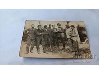 Photo Xanthi Officers soldiers and young woman 1918