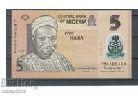 Нигерия - 5 найра 2019 г - полимерна банкнота