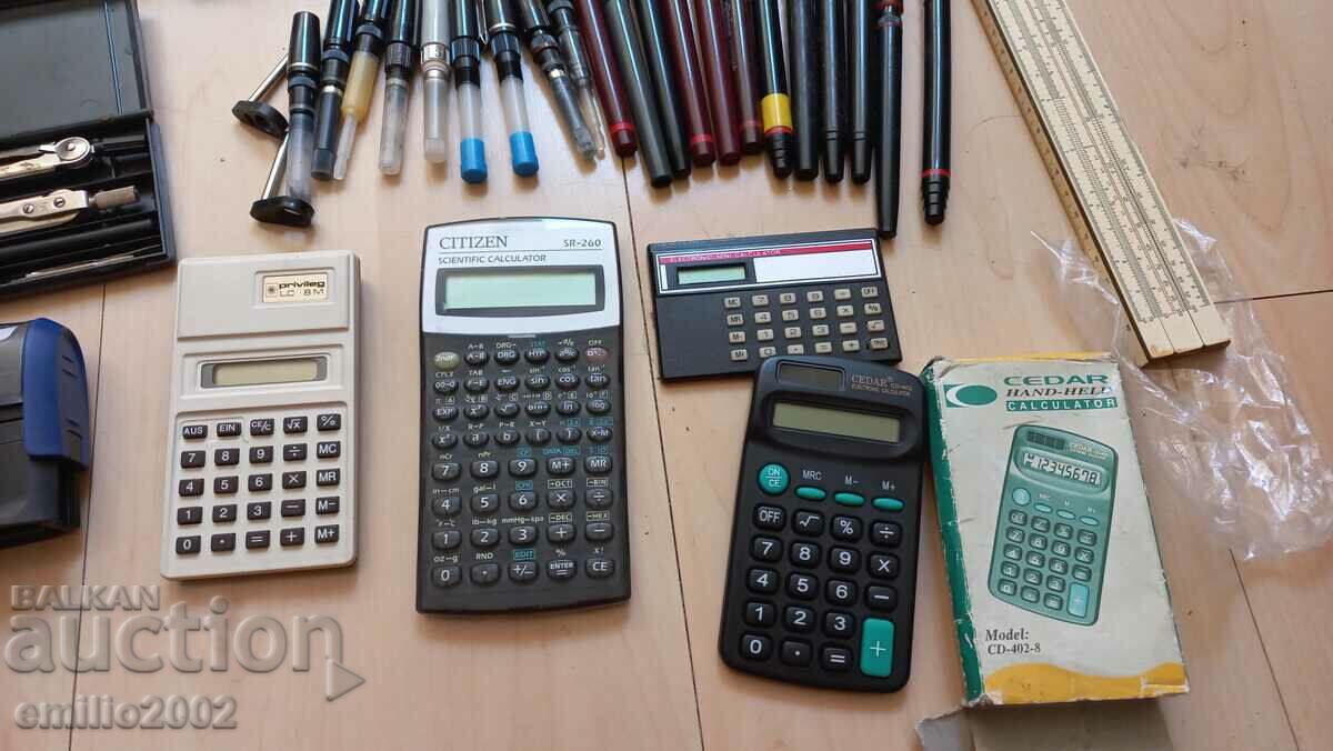Delivery of Rapidographs, calculators, etc. Delivery of Rapidographs, calculators, etc.