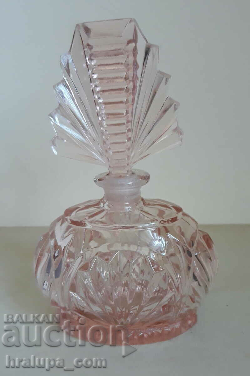 Sticla Veche de Parfum Art Deco Boemia Ceha Cristal Sticla