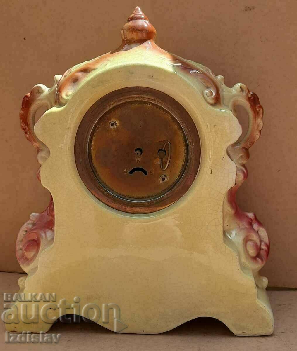 Auction Antique porcelain desktop, mantel clock Strasbourg Auction Antique porcelain desktop, mantel clock Strasbourg