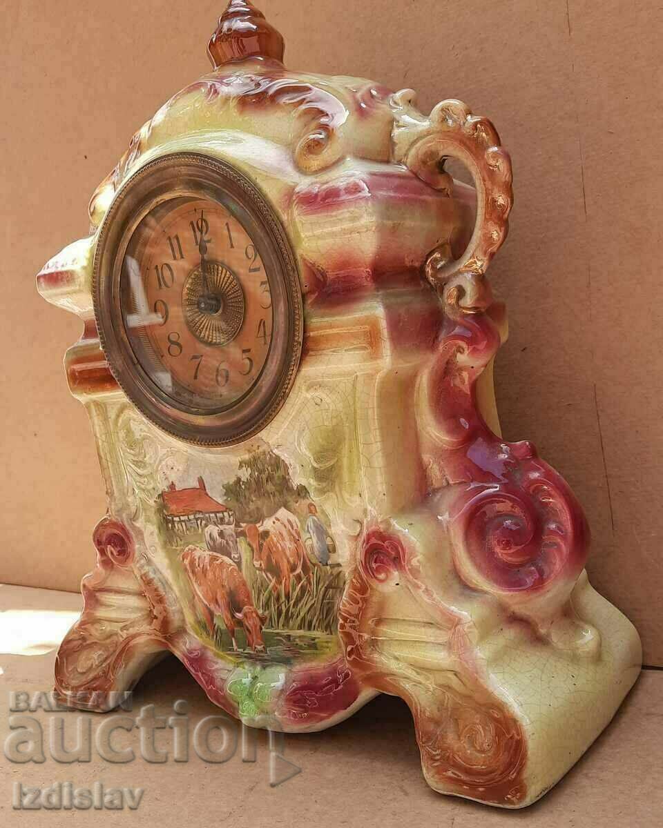 Delivery of Antique porcelain desktop, mantel clock Strasbourg Delivery of Antique porcelain desktop, mantel clock Strasbourg