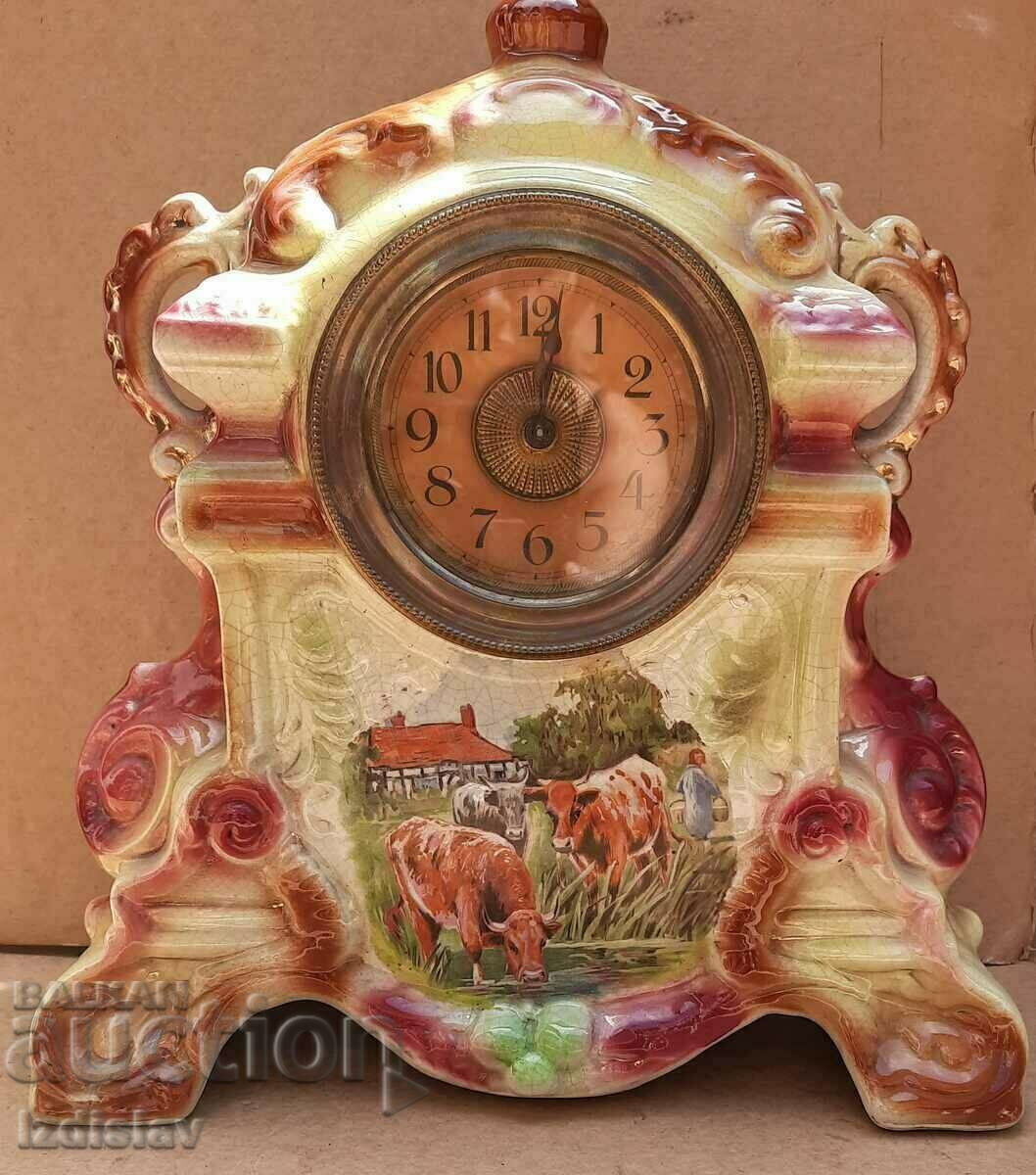Antique porcelain desktop, mantel clock Strasbourg - 5 Antique porcelain desktop, mantel clock Strasbourg - 5