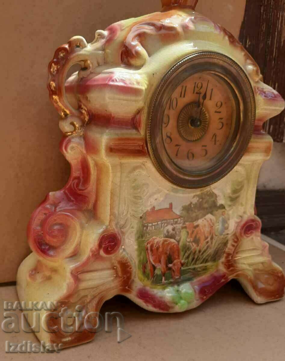 Antique porcelain desktop, mantel clock Strasbourg - 6 Antique porcelain desktop, mantel clock Strasbourg - 6