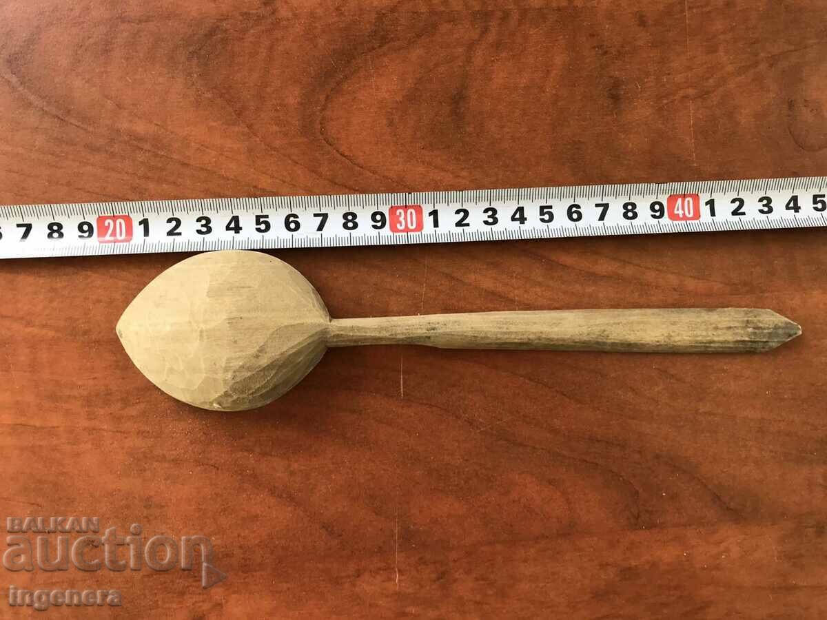 ANTIQUE HAND CARVED WOODEN SPOON with price 9.00 BGN | € 4.60 ANTIQUE HAND CARVED WOODEN SPOON with price 9.00 BGN | € 4.60