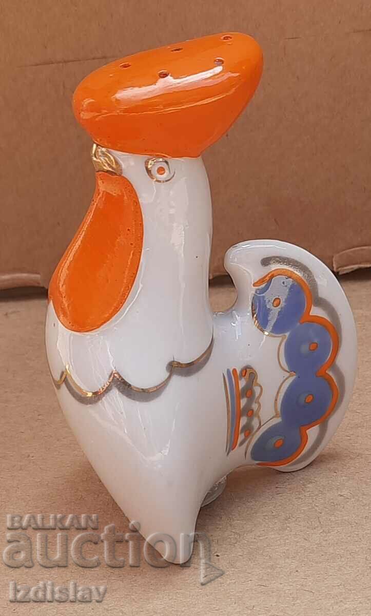 Soviet porcelain rooster figure 70s.
