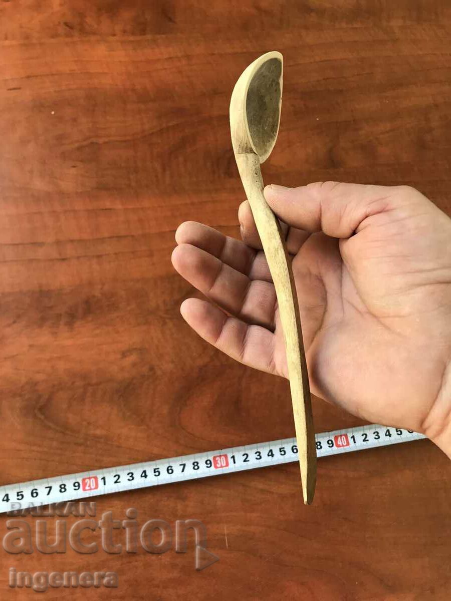 ANTIQUE HAND CARVED WOODEN SPOON - 5 ANTIQUE HAND CARVED WOODEN SPOON - 5