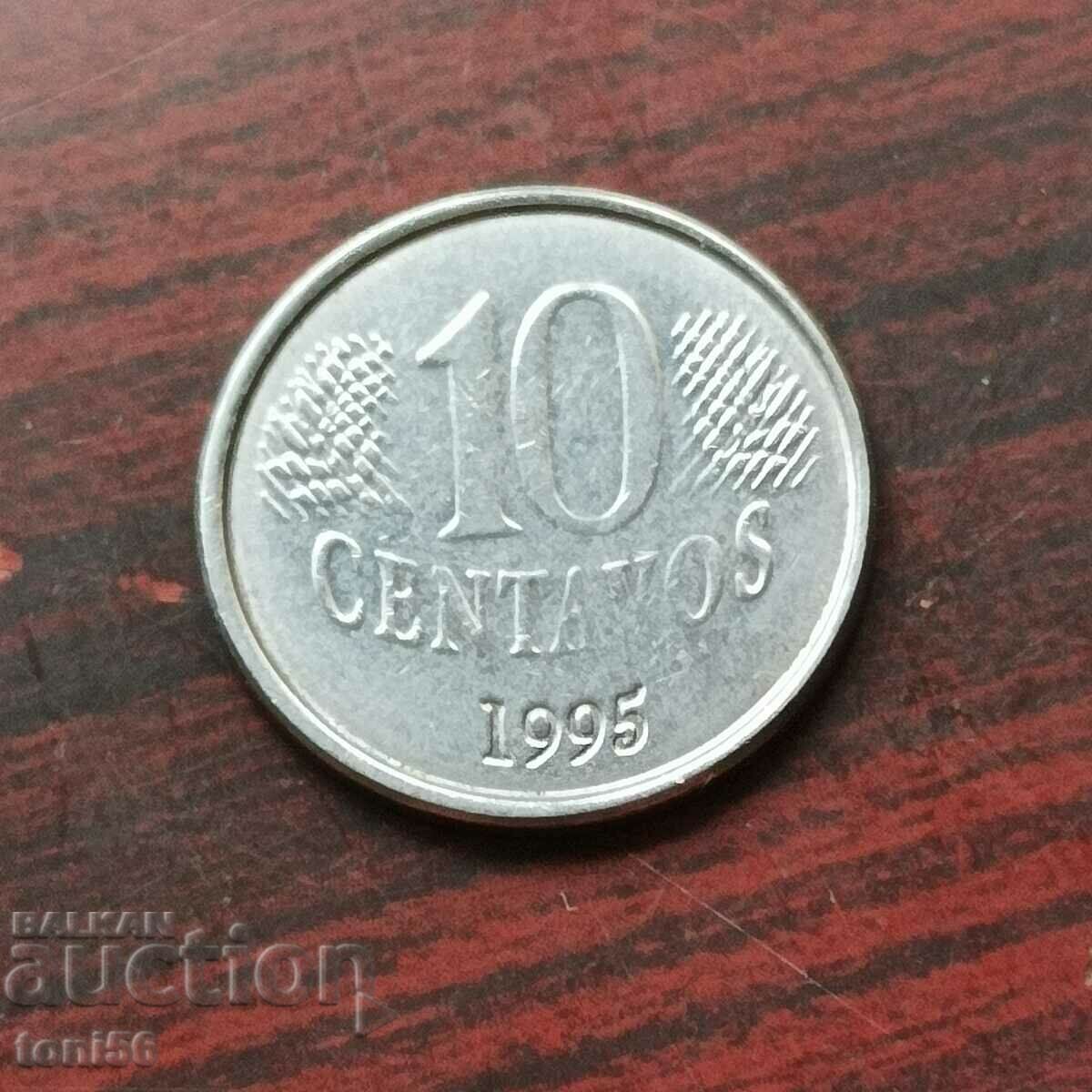 Бразилия 10 сентавос 1995