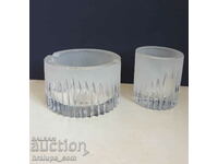 Crystal ashtray and lead crystal cigar cup new