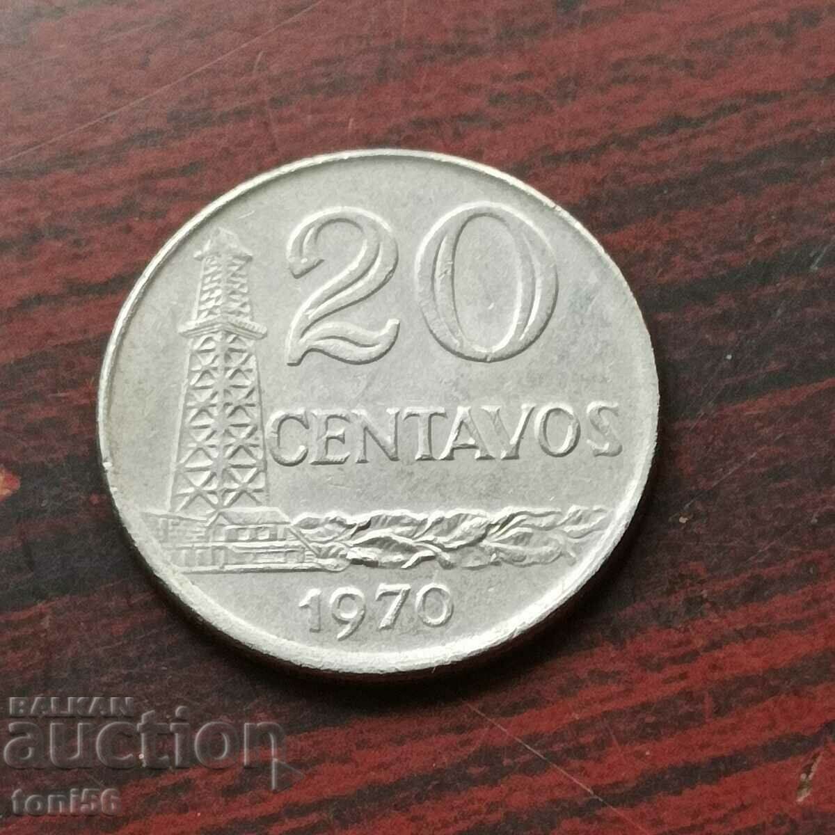Brazilia 20 centavos 1970