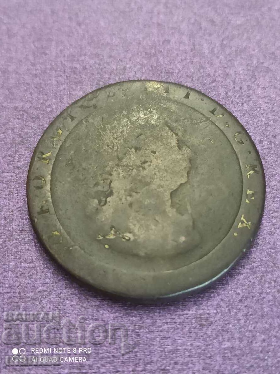 Auction 1 penny 1797 year George 3 Auction 1 penny 1797 year George 3