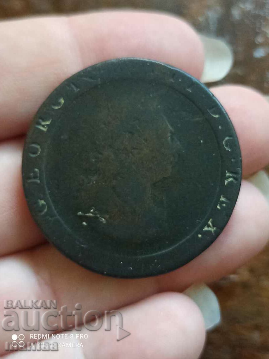 1 penny 1797 year George 3 - 6 1 penny 1797 year George 3 - 6