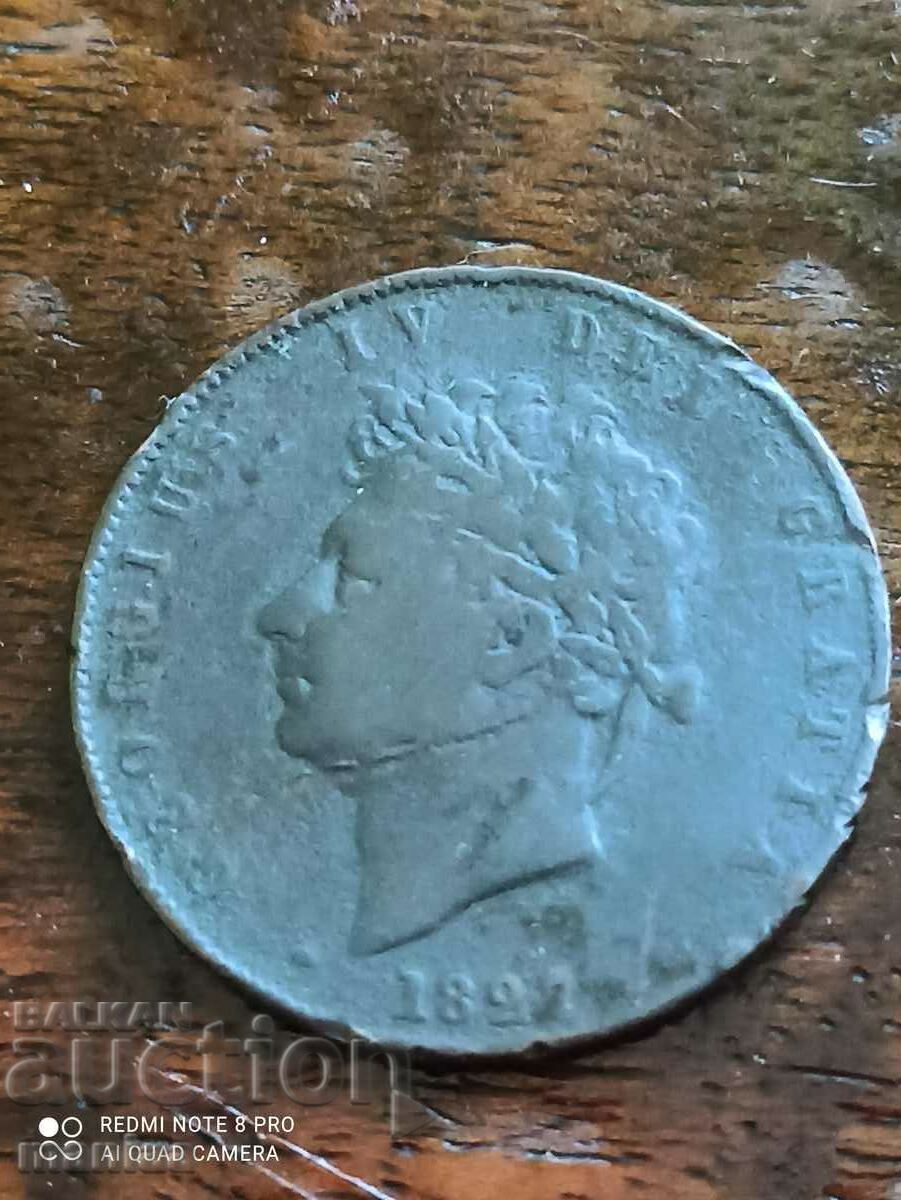 Moneda 1827 anul George 4