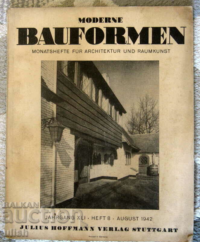 Περιοδικό Moderne Bauformen Γερμανία αρ. 8, 1942